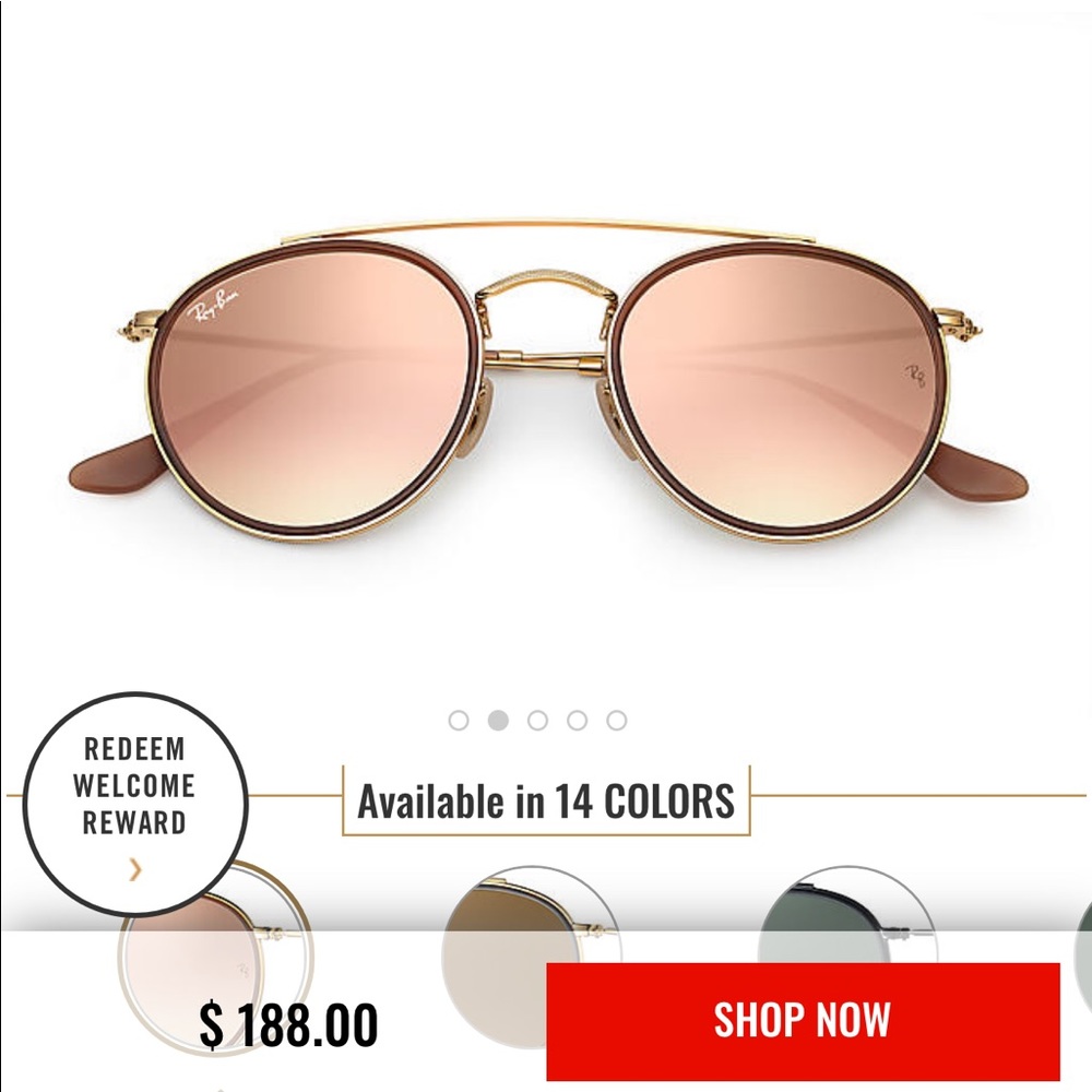 Reflective Round Double Bridge Raybans - Picture 2 of 7